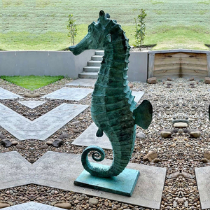Playa al aire libre decoración pública personalizada grande moderno Animal caballito de mar escultura gigante latón Metal Animal arte bronce caballito de mar fuente - Product Image 2