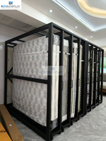 Présentoir rotatif pliable et coulissant pour matelas en caoutchouc, tapis et tapis Saxony, en métal, personnalisé, moderne, écologique, à système de poussée et de traction