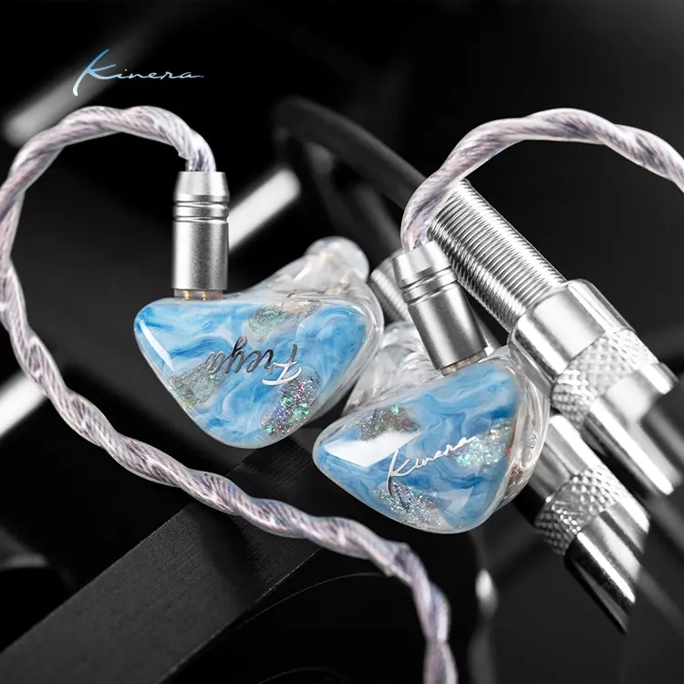 Écouteurs professionnels personnalisés pour filles filaires mignonnes Fabricant de casques intra-auriculaires haut de gamme Casque Iem filaire transparent 3.5mm