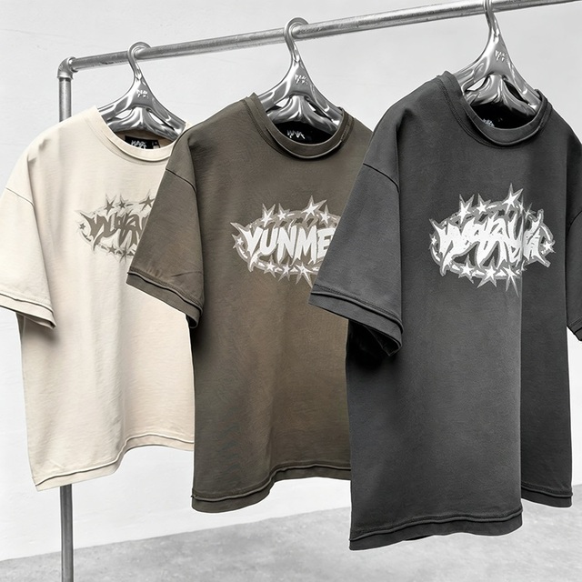 Manufacturer Custom Y2K Designer Oversized Boxy Fit Acid Wash Tshirt Vintage t Shirt for Men Streetwear T-shirts Pour Hommes