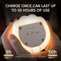 Lampe de chevet tactile en silicone pour bouledogue français, à intensité variable, rechargeable, pour chambre à coucher, compagnon de sommeil, décoration, cadeau