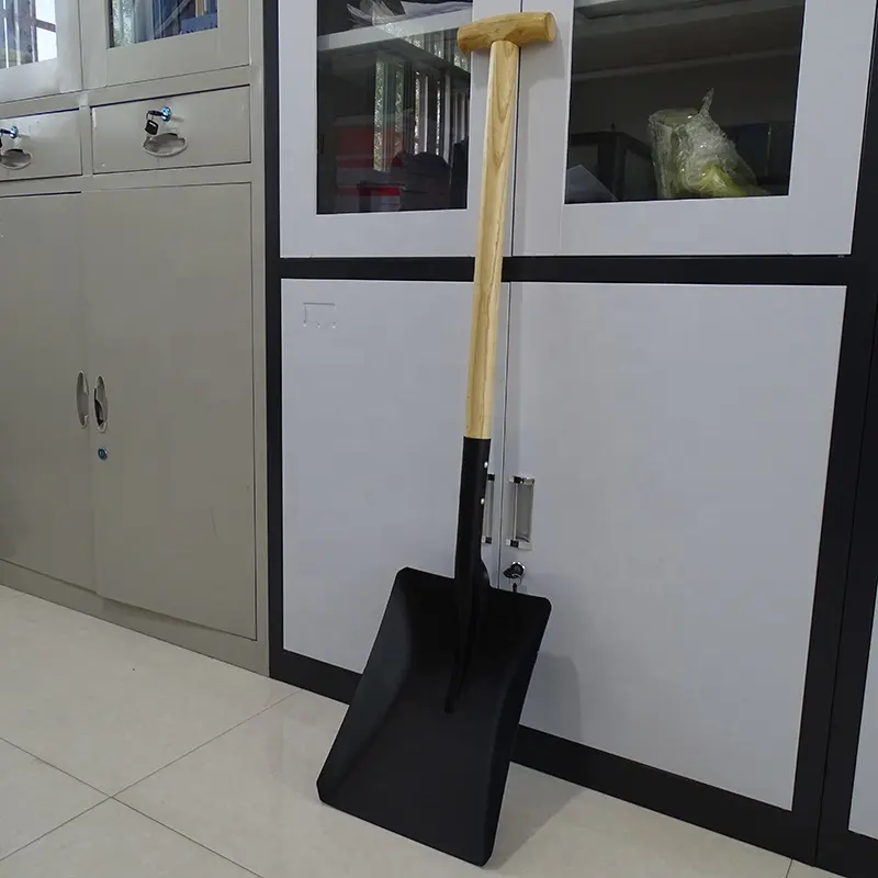 Factory direct product farming tools with Plastic D grip shovel with wooden handle spade
