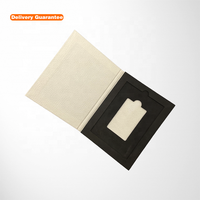 Recyclable Rectangle Feuille D'or Gaufrage Coulissant Carte De Crédit Boîte D'emballage pour L'adhésion VIP Carte Durable Élégant Cadre Photo