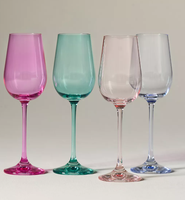 Verres à vin en cristal transparent de luxe, verrerie élégante pour la maison, le bar, le restaurant, les fêtes, verres à vin rouge pivoine