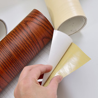 Autocollant auto-adhésif autres fonds d'écran/panneaux muraux pour la décoration de la maison salon rayures grain de bois papier de contact auto-adhésif