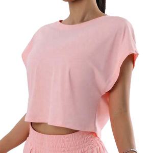 T-shirt d'été personnalisé pour femme, col rond, coupe courte, de haute qualité, avec logo imprimé, ample, pour le sport - Product Image 5