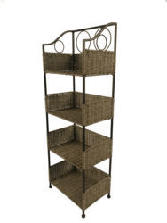 Fer tissé en rotin PE de haute qualité, <span class=keywords><strong>4</strong></span> couches de stockage tri étagère de rangement polyvalente pour la maison - Product Image 6