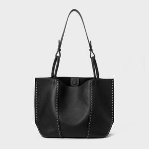Sac fourre-tout pour femme en cuir véritable avec logo personnalisé, fermeture à glissière, 32x13x26cm, toutes saisons - Product Image 4