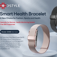 Bracelet intelligent JCVital V1 breveté CE SDK API, conçu pour les femmes urbaines modernes, pour une vie rythmée, simplifie la gestion de la santé