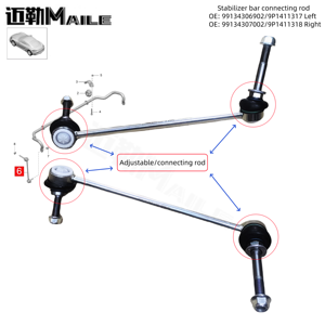 Pièces détachées pour Porsche 911 Carrera Boxster Cayman Stabilizer <span class=keywords><strong>Link</strong></span> Right 99134307002 9P1411318 - Product Image 6