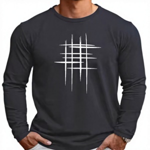 เสื้อยืดแขนยาวผู้ชาย คอตตอนพรีเมียม คอกลม สวมใส่สบาย ผ้าเนื้อนุ่ม ทรงปกติ ใส่ได้ทุกวัน - Product Image 1