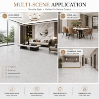 Carrelage en porcelaine poli effet marbre 800x800mm, aspect pierre double face, pour sol et mur commercial