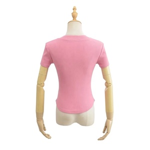 Damen Baumwolle T-Shirts Mode Slim Fit Kurzarm T-Shirt Lady Casual Short Tops - Product Image 6