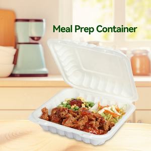 Cajas de comida para llevar con diseño de concha única de estilo americano, Impresión de logotipo personalizado, contenedor de comida rápida desechable para llevar - Product Image 2