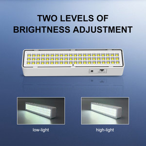 Lámpara <span class=keywords><strong>de</strong></span> Emergencia LED Recargable <span class=keywords><strong>de</strong></span> <span class=keywords><strong>Larga</strong></span> <span class=keywords><strong>Duración</strong></span> con 60 SMD, Forma Alargada para Montar en la Pared - Product Image 3