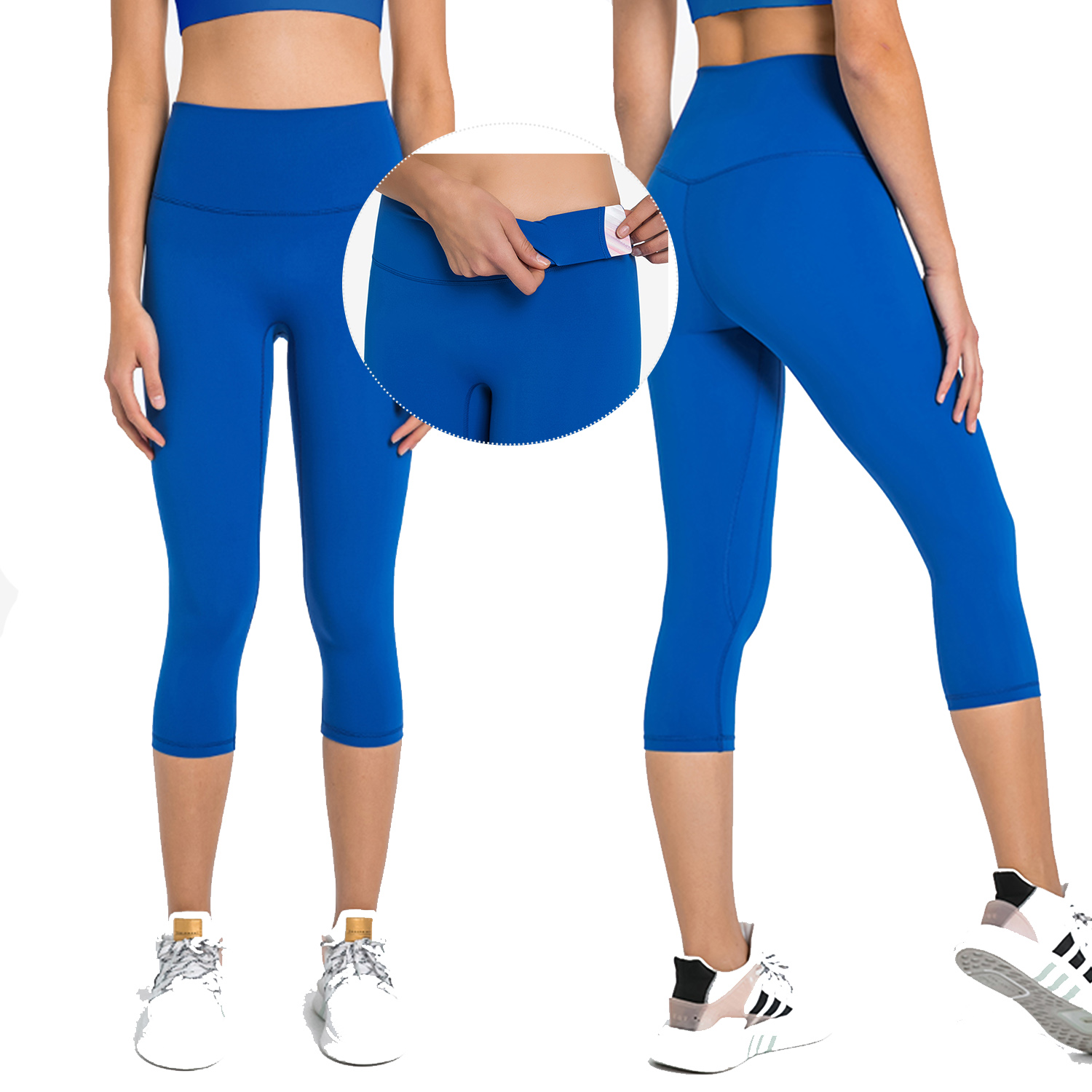 Lulu Align Fabric Women Capris Legging 80 Nylon 20 Spandex  High Waist Workout Capris Legging