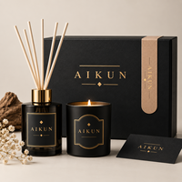 AIKUN - Vente directe usine - Contrôle qualité strict - Marque privée - Cadeau personnalisé unique - Ensemble diffuseur de parfum et bougie parfumée