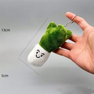 En gros, Porte-clés en peluche mignons, série Légumes et Fruits avec expressions, mini poupées pour machine à griffes, pendentifs de sac, cadeau - Product Image 4