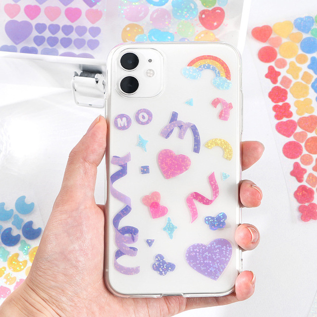 Waterproof Kawai Mobile Phone Skin Sticker DIY Cute Color Decor Stickers for Smartphone