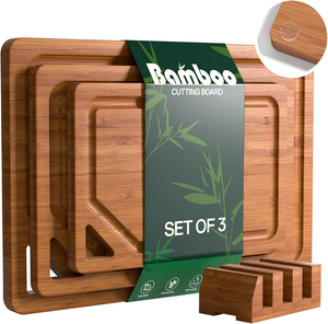 Juego <span class=keywords><strong>de</strong></span> 3 Tablas <span class=keywords><strong>de</strong></span> <span class=keywords><strong>Cortar</strong></span> <span class=keywords><strong>de</strong></span> Bambú <span class=keywords><strong>de</strong></span> Lujo para Cocina, <span class=keywords><strong>Tabla</strong></span> <span class=keywords><strong>de</strong></span> Charcutería y <span class=keywords><strong>Tabla</strong></span> <span class=keywords><strong>de</strong></span> Picar <span class=keywords><strong>con</strong></span> Ranuras Profundas para Jugos, Asas Integradas y Soporte - Product Image 1
