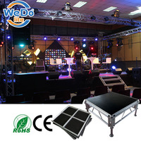 Scène Portable d'Extérieur en Aluminium 4x8 pour Événements, Podium Facile à Installer, Plateforme pour Concerts, Églises et Mariages