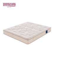 Matelas hybride personnalisé LOONGFUNG en gros d'usine, matelas d'hôtel enroulable avec ressorts ensachés, mousse ondulée massante, écologique