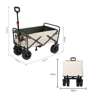 Chariot de jardin pliable de camping GodsWord avec roues Chariot pliable utilitaire pour camping familial et fête - Product Image 2