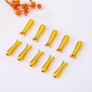 Gold Plated Carp Shape Jewelry Findings For <b>Bracelet</b> Making DIY Accessories <b>Copper</b> Material 8 Pieces - Product Image 3