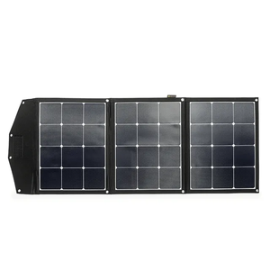 Panneau solaire portable pliable Sunfield SFED-Z130SP 130W, cellules monocristallines, pour camping en extérieur, 4x4, efficacité 21%, noir - Product Image 1