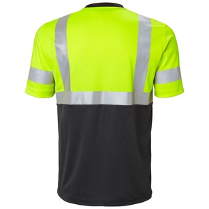Men's <b>High</b> Visibility Workwear <b>T</b> <b>Shirt</b> Reflective Safety Hi <b>Vis</b> Construction Road Work Breathable Quick Dry Polyester <b>Shirt</b> - Product Image 4