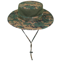 Topi nelayan kamuflase di musim panas memberikan perlindungan matahari dan digunakan untuk memancing luar ruangan dan mendaki gunung.