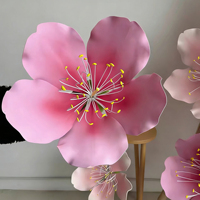 Nouvelle conception de fond de scène tendance, grande fleur géante en mousse EVA, fleur en mousse géante
