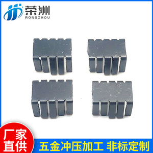 RZ Aluminum Heat Sink Rectangular With Fins TO220 CNC <b>Machining</b> Anodizing OEM Parts - Product Image 4