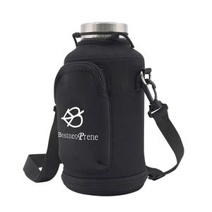 Porte-bouteille d'eau isotherme en néoprène personnalisé, imperméable, pour bouteille d'eau d'un gallon, pochette de transport détachable et réglable - Product Image 2