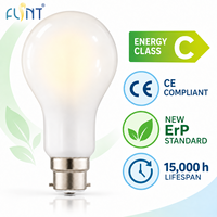 Ampoule à filament LED directe usine B22 Classe C 3000LM Verre dépoli Filament croisé 230V AC A70 Blanc chaud Certifiée CE UKCA