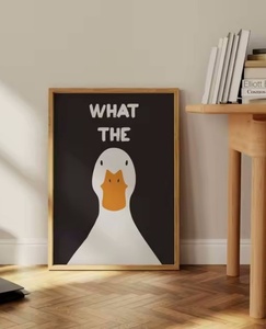 What the Duck Print Art Picture Funny Cute Animal Canvas Posters Pintura de pared moderna <span class=keywords><strong>para</strong></span> baño Dormitorio Decoración - Product Image 5