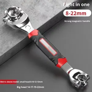 Nouvelle <span class=keywords><strong>clé</strong></span> à fleur de prunier <span class=keywords><strong>auto</strong></span>-serrante à Double tête outil de réparation de tuyau vivant universel industriel os de chien rapide en acier chromé - Product Image 2