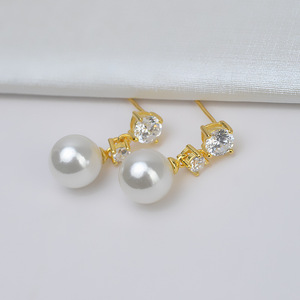 S925 Silver Simple <b>Earrings</b> for Women 5-6 <b>Pearl</b> DIY Accessories with Empty Holder Semi-Finished <b>Pearl</b> <b>Earrings</b> - Product Image 2