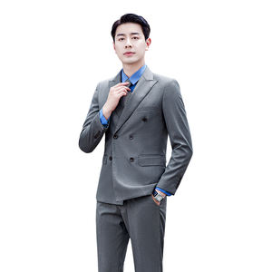 <span class=keywords><strong>Costume</strong></span> pour hommes en tissu de laine, coupe ajustée, costumes pour hommes, affaires, 3 pièces, double boutonnage, <span class=keywords><strong>costume</strong></span> de mariage <span class=keywords><strong>italien</strong></span> pour hommes - Product Image 4