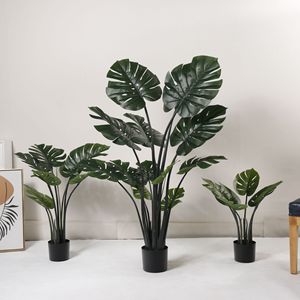 Planta Artificial Monstera Deliciosa Dream Castle de 100cm-200cm, Decoración de Interior para Sala de Estar, Hotel y Hogar - Product Image 1