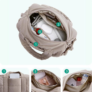 <span class=keywords><strong>Borsa</strong></span> Tote Trapuntata di Alta Qualità, Leggera e Impermeabile, con <span class=keywords><strong>Scomparti</strong></span>, per il Pendolarismo Quotidiano Femminile - Product Image 4