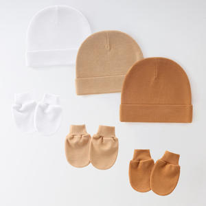 Set de Gorro de Hospital y Manoplas Antiarañazos para Recién Nacido, Conjunto de <span class=keywords><strong>2</strong></span> Piezas para Bebé de 0 a 6 Meses, Niños y Niñas - Product Image 3