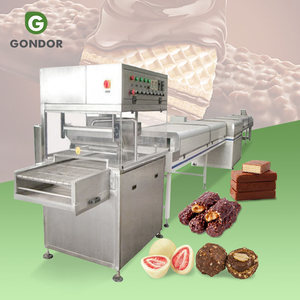 Machine de production de ligne de revêtement de <span class=keywords><strong>chocolat</strong></span> pour gaufrettes chinoises, pour fruits déshydratés, noix de cajou et bonbons enrobés, 200 mm - Product Image 1