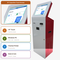 Distributeur de billets à écran tactile en libre-service de 19 pouces avec imprimante thermique de distribution d'argent et de pièces de monnaie