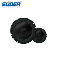 Suoer Set Speaker Mobil 6.5 inci, Set komponen 3 arah SPT-65-3 dengan daya maks 150W untuk peningkatan Audio mobil