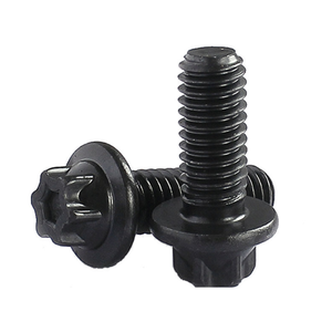 Tornillos de cabeza hexalobular LeGood M6 DIN34801 con brida grande, tornillos antirrobo para automóvil - Product Image 1