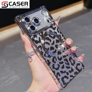 Coque de téléphone de luxe à motif léopard dégradé anti-chute à quatre coins avec protection magnétique <span class=keywords><strong>pour</strong></span> objectif <span class=keywords><strong>pour</strong></span> <span class=keywords><strong>iPhone</strong></span> 17 16 15 - Product Image 6