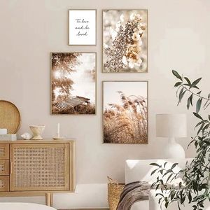 SQ bohême <span class=keywords><strong>paysage</strong></span> peintures toile mur Art décor à la maison Boho <span class=keywords><strong>paysage</strong></span> naturel lac impression peinture sur toile - Product Image 4