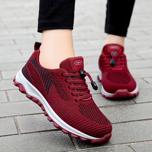 Light Mesh Upper EVA Sole Cotton Lining Flat <b>Heel</b> All Seasons Running Athletic Solid Women Classic Casual Slip-On Shoes - Product Image 2