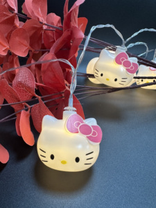 Guirlande lumineuse à LED pour chat mignon, veilleuse alimentée par batterie en PVC pour décoration de chambre d'enfant, lumières de Noël - Product Image 3